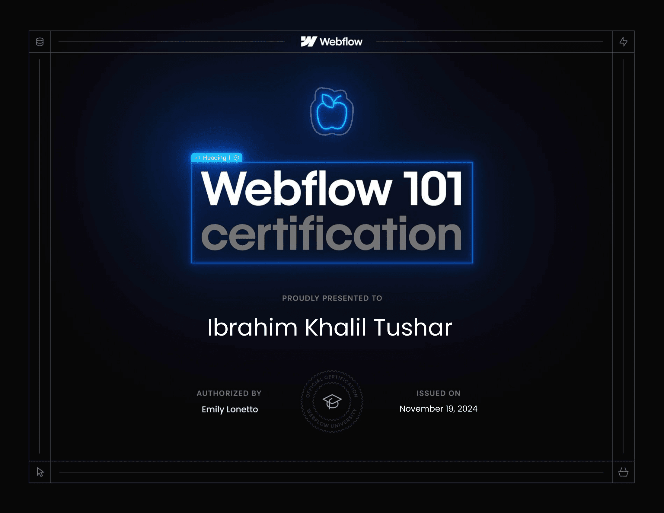 Webflow Professional Certification