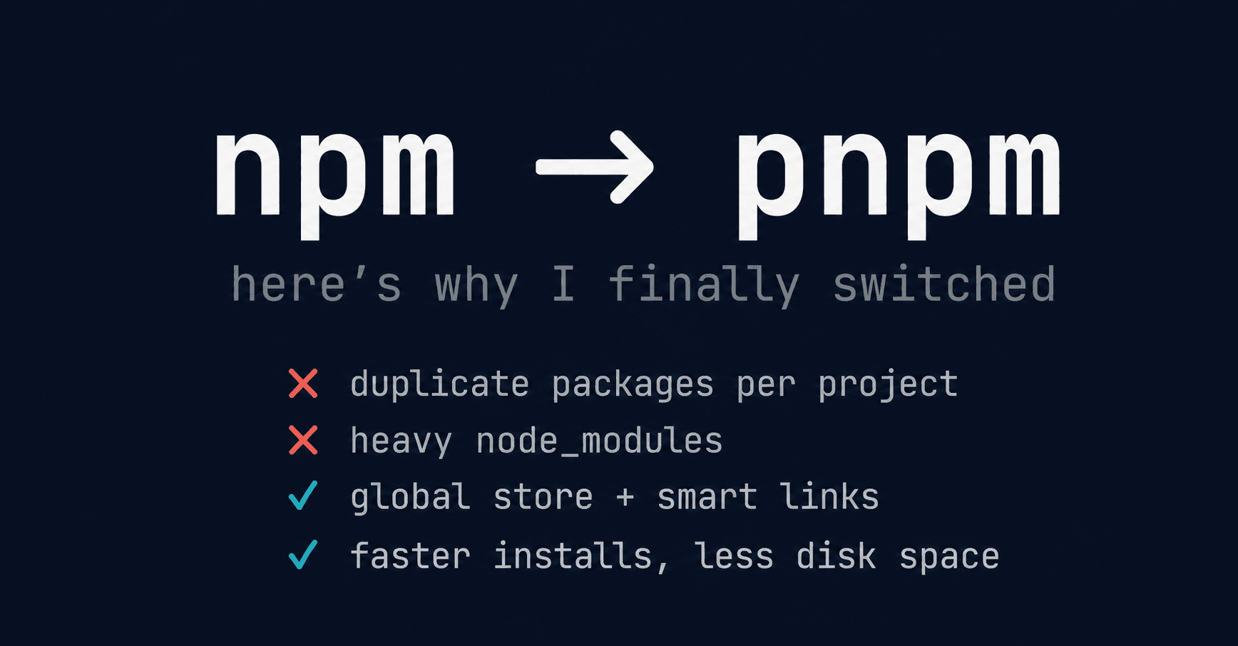 npm vs pnpm! which is better?